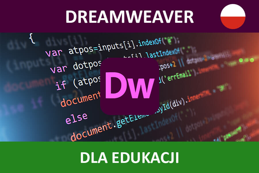 Adobe Dreamweaver CC for Teams nowa subskrypcja EDU MULTI/PL