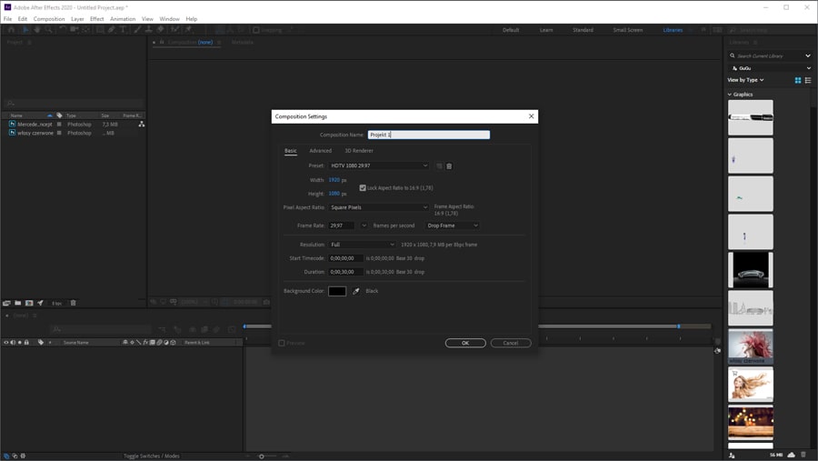 Adobe After Effects - interfejs 2
