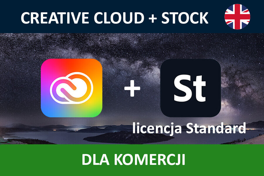 ADOBE CREATIVE CLOUD PRO for Teams All Apps – nowa subskrypcja COM ENG + Adobe Stock