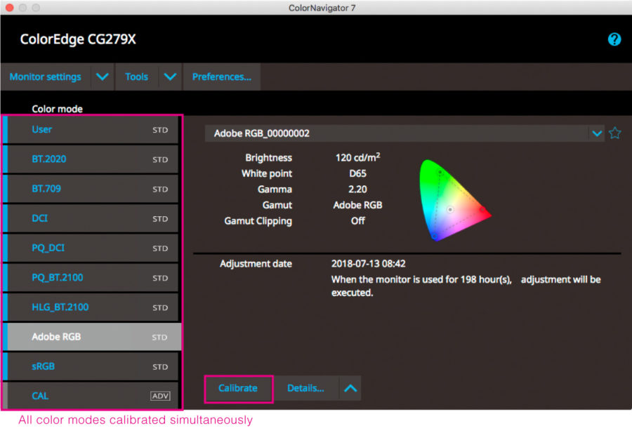 Monitor graficzny Eizo ColorEdge CG319X calibrate